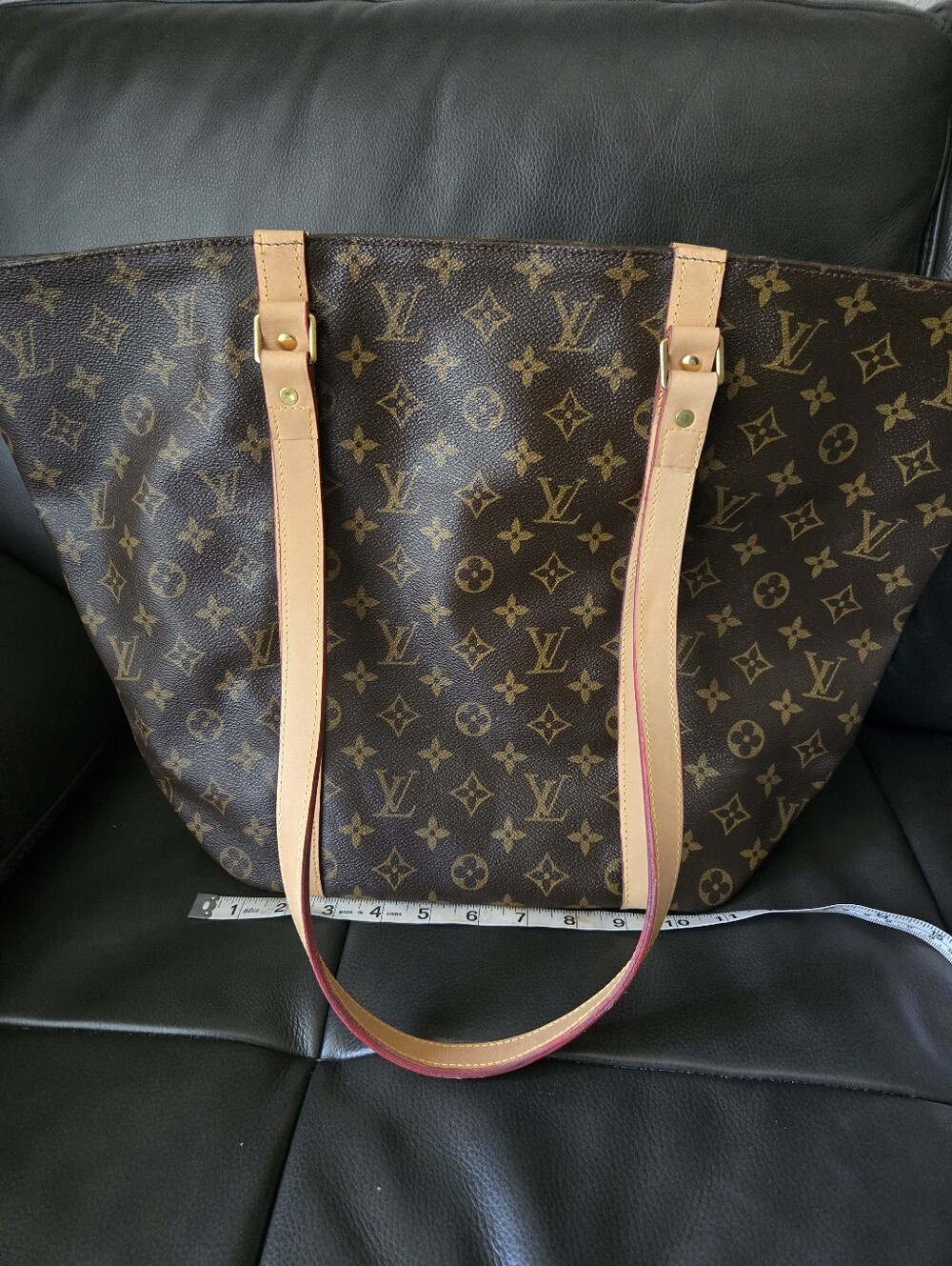 100% Louis Vuitton Monogram Canvas Shoulder Tote #MB0918